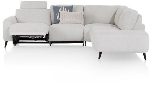 XOOON Carini, Ecksofa 2,5 Sitzer Armlehne links elektrisch + Ottomane rechts - Vada Ivory -  - 5