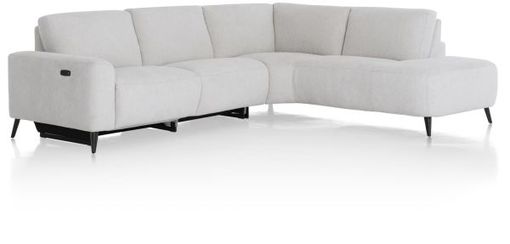 XOOON Carini, Ecksofa 2,5 Sitzer Armlehne links elektrisch + Ottomane rechts - Vada Ivory -  - 8