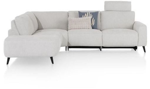 XOOON Carini, Ecksofa 2,5 Sitzer Armlehne rechts elektrisch + Ottomane links - Vada Ivory -  - 3