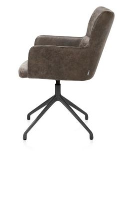 XOOON Sage, Armlehnstuhl drehbaar - Aluminium Gestell - Schwarz/ Anthrazit, Braun, Grau, Gruen, Orange, Taupe, Weiss - 4