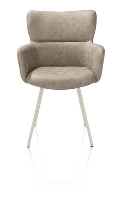 XOOON Sage, Armlehnstuhl 4 Fußen creme - Stoff Oregon -  - 1