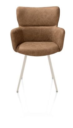 XOOON Sage, Armlehnstuhl 4 Fußen creme - Stoff Oregon -  - 1