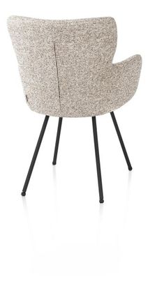 XOOON Sage, Armlehnstuhl 4-Fußen rough off black - Stoff Luton - Kupfer - 3