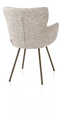 XOOON Sage, Armlehnstuhl 4 Fußen steelbrown - Stoff Luton - Kupfer - 3