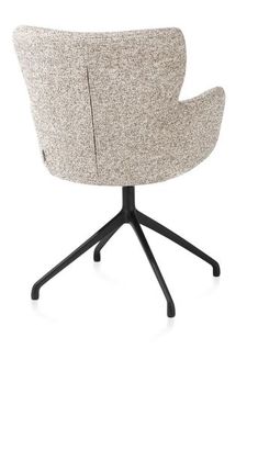 XOOON Sage, Armlehnstuhl drehbar - rough off black - Stoff Luton - Kupfer - 3