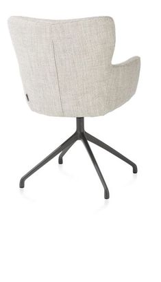 XOOON Sage, Armlehnstuhl drehbar - graphit - Stoff Luton - Creme - 3