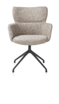 XOOON Sage, Armlehnstuhl drehbar - graphit - Stoff Luton - Kupfer - 1