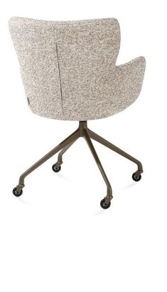 XOOON Sage, Armlehnstuhl + Rollen - Aluminium Gestell steelbrown - Stoff Luton - Kupfer - 3