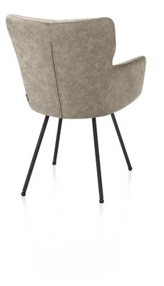 XOOON Sage, Armlehnstuhl 4-Fußen rough off black - Stoff Oregon -  - 3