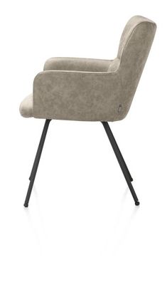 XOOON Sage, Armlehnstuhl 4-Fußen rough off black - Stoff Oregon -  - 4