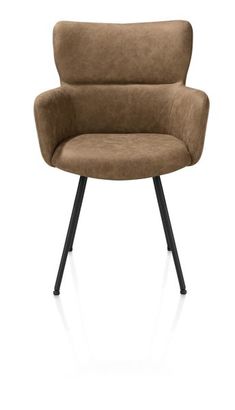 XOOON Sage, Armlehnstuhl 4-Fußen rough off black - Stoff Oregon -  - 1