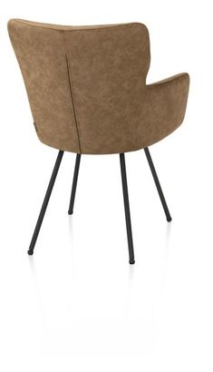 XOOON Sage, Armlehnstuhl 4-Fußen rough off black - Stoff Oregon -  - 3