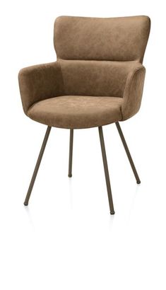 XOOON Sage, Armlehnstuhl 4 Fußen steelbrown - Stoff Oregon -  - 2