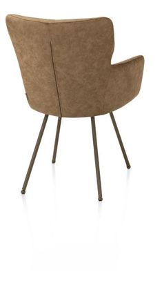 XOOON Sage, Armlehnstuhl 4 Fußen steelbrown - Stoff Oregon -  - 3