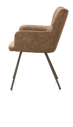 XOOON Sage, Armlehnstuhl 4 Fußen steelbrown - Stoff Oregon -  - 4