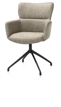 XOOON Sage, Armlehnstuhl drehbar - rough off black - Stoff Oregon -  - 2