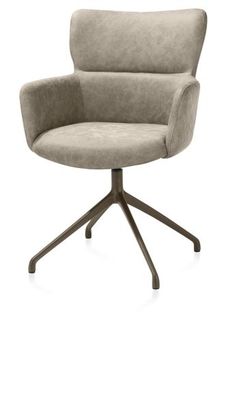 XOOON Sage, Armlehnstuhl drehbar - steelbrown - Stoff Oregon -  - 2