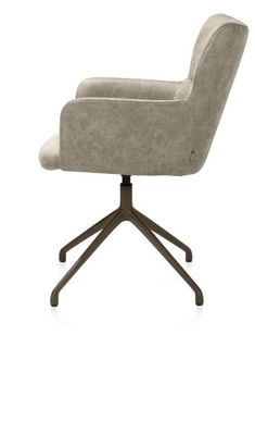 XOOON Sage, Armlehnstuhl drehbar - steelbrown - Stoff Oregon -  - 4