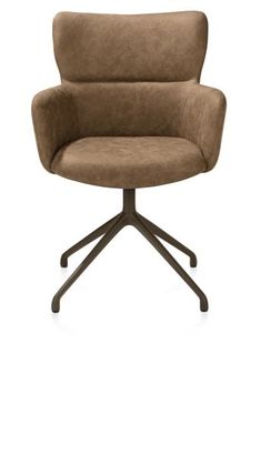 XOOON Sage, Armlehnstuhl drehbar - steelbrown - Stoff Oregon -  - 1