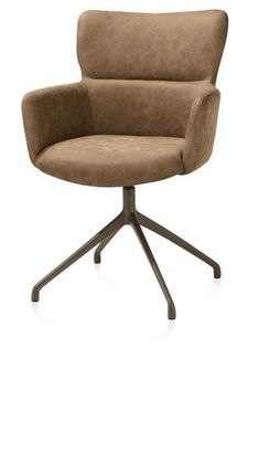 XOOON Sage, Armlehnstuhl drehbar - steelbrown - Stoff Oregon -  - 2