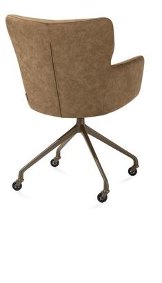 XOOON Sage, Armlehnstuhl + Rollen - Aluminium Gestell steelbrown - Stoff Oregon -  - 3