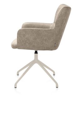 XOOON Sage, Armlehnstuhl drehbar - creme - Stoff Oregon -  - 4