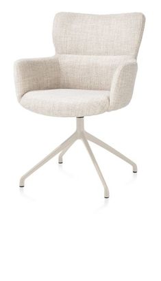 XOOON Sage, Armlehnstuhl drehbar - creme - Stoff Luton - Creme - 2
