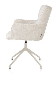 XOOON Sage, Armlehnstuhl drehbar - creme - Stoff Luton - Creme - 4