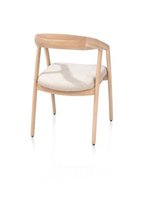 XOOON Dante, Armlehnstuhl - Eiche naturell mit Sitz in Stoff Cloudy - Beige - 3