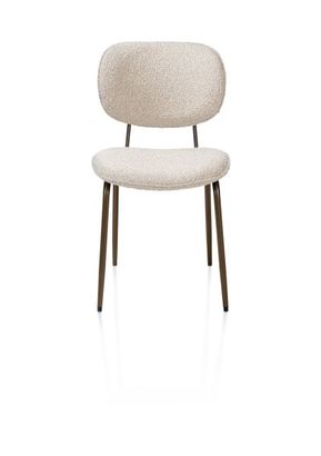 XOOON Lexi, Stuhl - steelbrown - Stoff Cloudy - Beige - 1