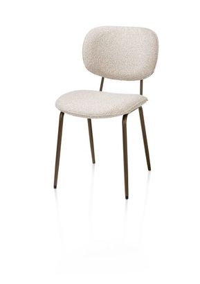 XOOON Lexi, Stuhl - steelbrown - Stoff Cloudy - Beige - 2