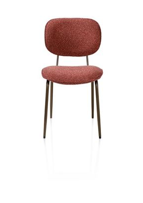 XOOON Lexi, Stuhl - steelbrown - Stoff Cloudy - Kupfer - 1