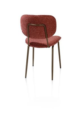 XOOON Lexi, Stuhl - steelbrown - Stoff Cloudy - Kupfer - 3