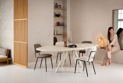 XOOON Lexi, Stuhl - steelbrown - Stoff Cloudy - Ocker - 7