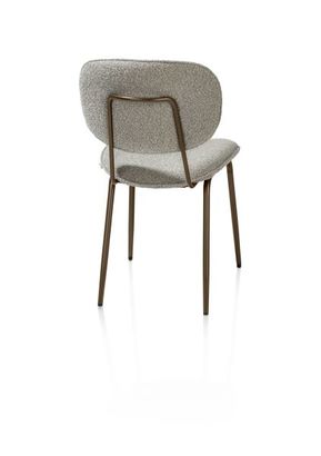 XOOON Lexi, Stuhl - steelbrown - Stoff Cloudy - Oliv - 3