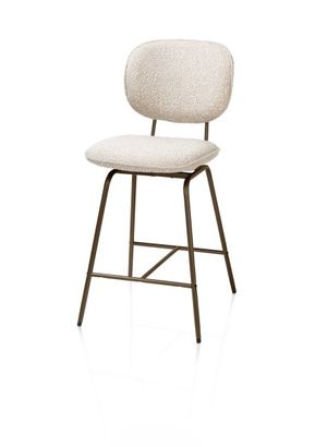 XOOON Lexi, Tresenstuhl - Rahmen steelbrown - Stoff Cloudy - Beige - 2