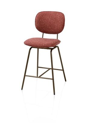 XOOON Lexi, Tresenstuhl - Rahmen steelbrown - Stoff Cloudy - Kupfer - 2