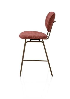 XOOON Lexi, Tresenstuhl - Rahmen steelbrown - Stoff Cloudy - Kupfer - 4