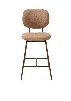 XOOON Lexi, Tresenstuhl - Rahmen steelbrown - Stoff Cloudy - Ocker - 1