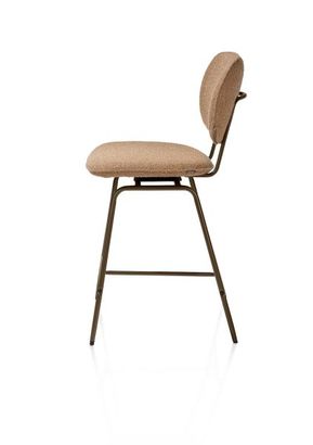 XOOON Lexi, Tresenstuhl - Rahmen steelbrown - Stoff Cloudy - Ocker - 4