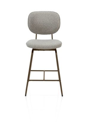 XOOON Lexi, Tresenstuhl - Rahmen steelbrown - Stoff Cloudy - Oliv - 1