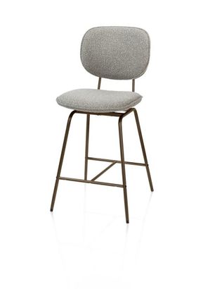 XOOON Lexi, Tresenstuhl - Rahmen steelbrown - Stoff Cloudy - Oliv - 2