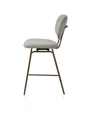 XOOON Lexi, Tresenstuhl - Rahmen steelbrown - Stoff Cloudy - Oliv - 4