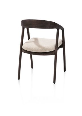 XOOON Dante, Armlehnstuhl - Eiche clay mit Sitz in Stoff Brioni - Beige - 4