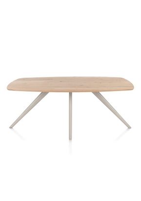 XOOON Arvada, Esstisch 190 x 100 cm, oval, 4 Beine - Beige, Weiß, Gelb - 1