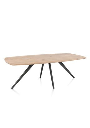 XOOON Arvada, Esstisch 220 x 110 cm, oval, 4 Beine - Beige, Weiß, Gelb - 3