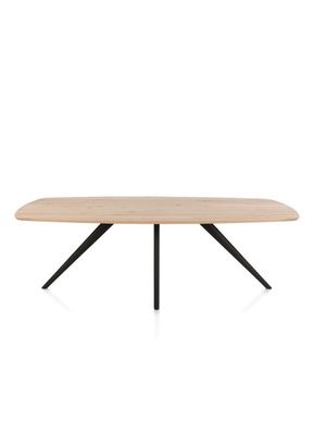 XOOON Arvada, Esstisch 220 x 110 cm, oval, 4 Beine - Beige, Weiß, Gelb - 1
