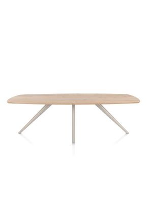 XOOON Arvada, Esstisch 250 x 110 cm, oval, 4 Beine - Beige, Weiß, Gelb - 1