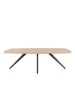 XOOON Arvada, Esstisch 250 x 110 cm, oval, 4 Beine - Beige, Weiß, Gelb - 1