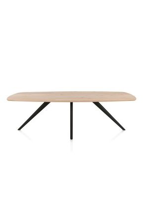 XOOON Arvada, Esstisch 250 x 110 cm, oval, 4 Beine - Beige, Weiß, Gelb - 1